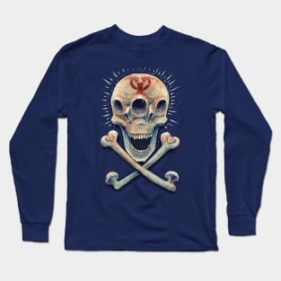 Biohazard triple eye skull Long Sleeve T-Shirt